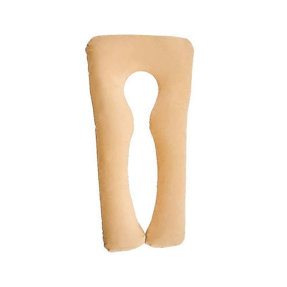 (Camel) Cotton Pillowcase For U-shaped Maternitys Pillow Washable Comfy Pillow Cover For Side Sleeper Pillow