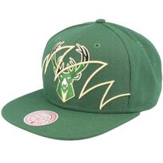 Mitchell & Ness - NBA Grön snapback Keps - Milwaukee Bucks Shark Bite Green Snapback @ Hatstore