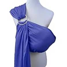 Baby bärhandduk ring sling babyhanddukar utan knutar bärsele för nyfödda från födseln småbarn baby wrap (blå)