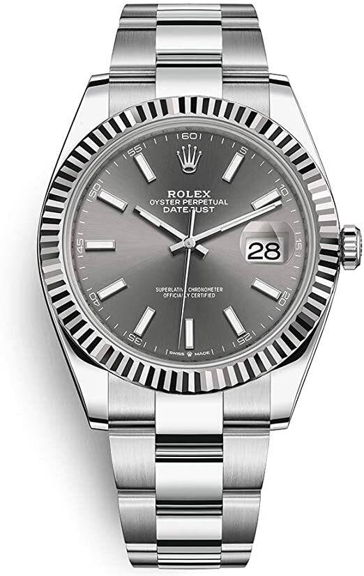 Rolex Herrklocka 126334-0013 Datejust 41 Grå/Stål Ø41 mm
