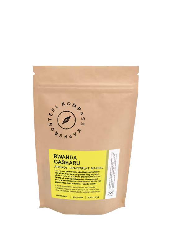 Kompass kafferosteri Rwanda Gasharu kaffebönor 250g