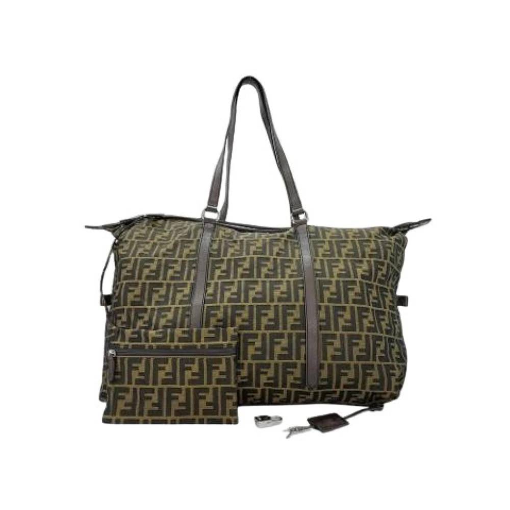 Fendi Vintage Pre-owned Canvas Shoulder Bag - Vintage - Dame - Brun - ONE SIZE - Uld