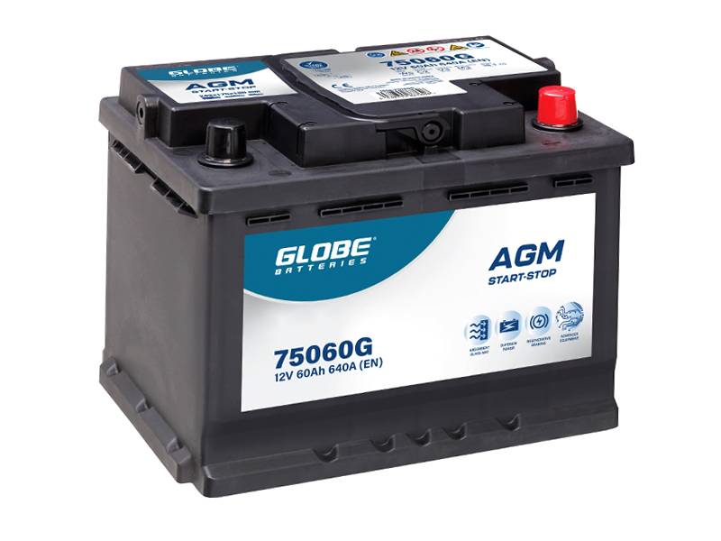 Globe AGM batteri 12V 60Ah CCA 640 A (EN)