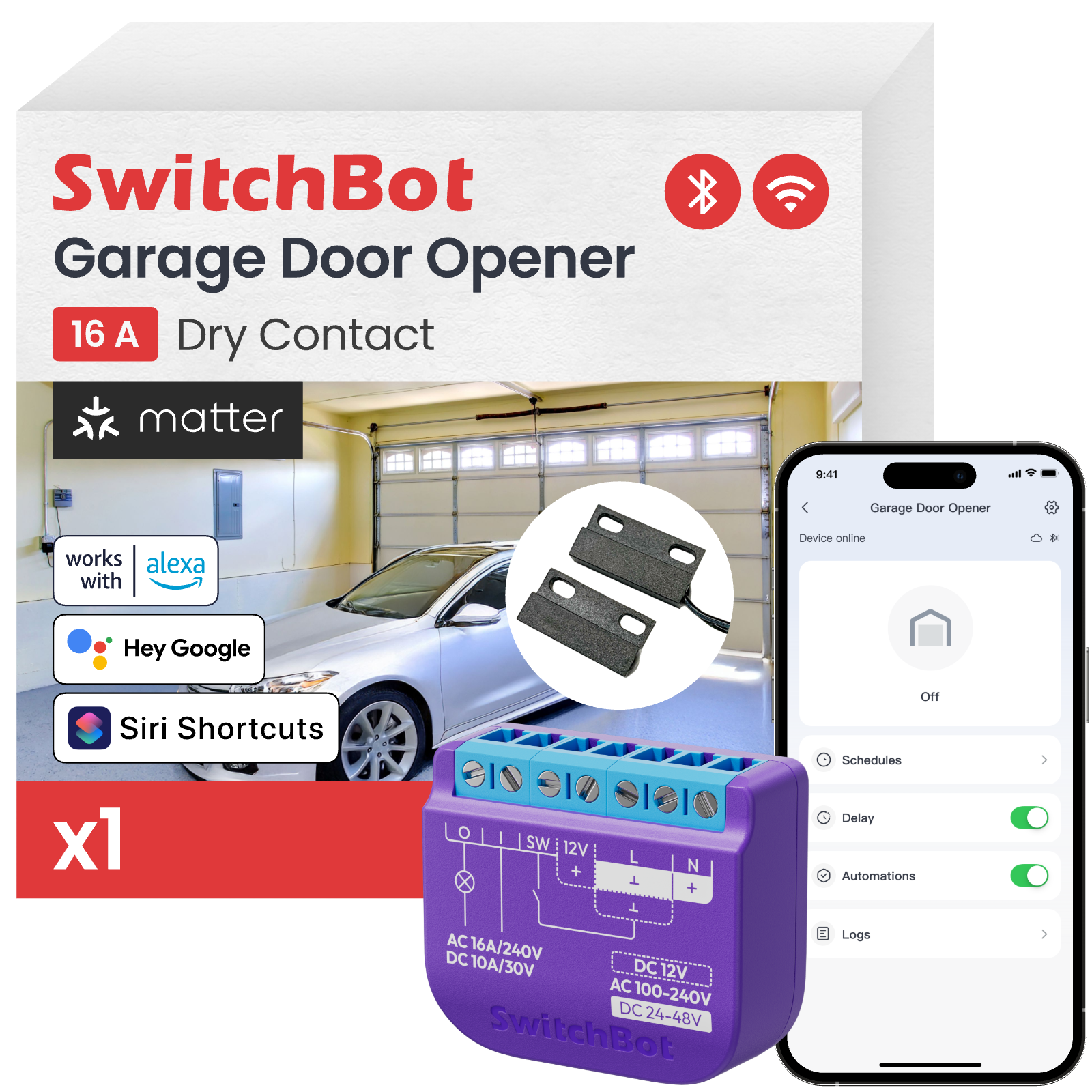 SwitchBot Garage Door Opener - 4-Pack / US
