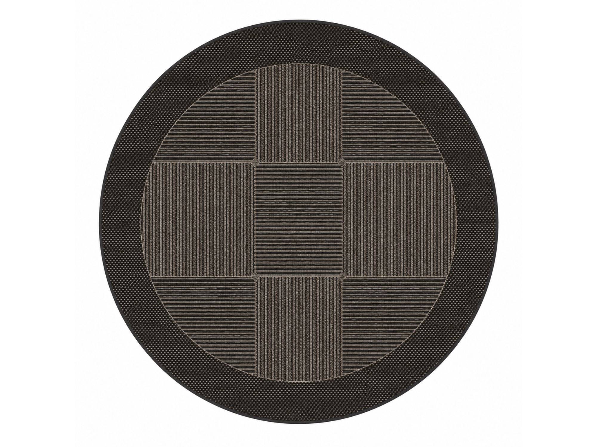 C. Olesen - Spanish Collection rundt tæppe - Ø200 cm / Valencia - Black/Grey