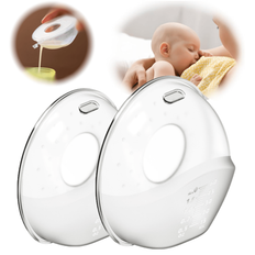 Amningskoppar, 2-pack amningskoppar, mjölksparare, skyddar ömma bröstvårtor vid amning, samlar upp läckande bröstmjölk för ammande mammor, mjukt och f - Multifärgad (60 ml (med skala))