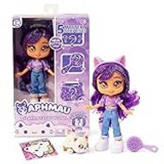 Aphmau Fashion Doll & Accessories Sparkle Edition 5 Mystery Surprise Toys exklusiv minifigur Glitter MeeMeows, officiell produkt, 17,8 cm