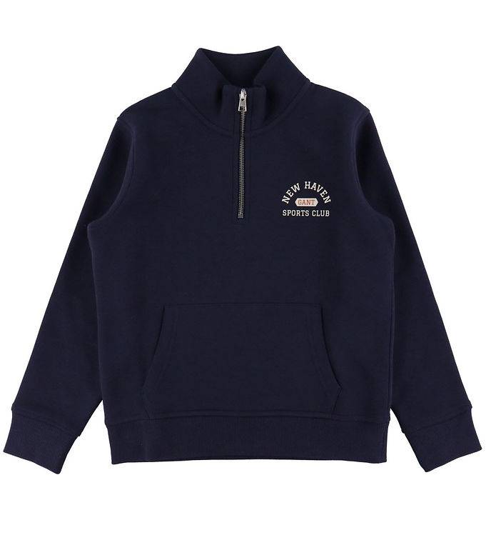GANT Sweatshirt - Graphic Half Zip - Evening Blue - GANT - 15 år (170) - Sweatshirt
