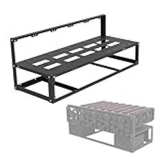 Miner -Rig -Fall, 8 GPU Open Air Mining Case datorram | Stål Open Air Miner Mining fodral Rack moderkortshållare