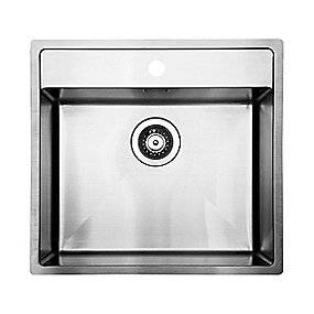 Luxor Køkkenstålvask 400THF til nedfældning. Udv. Mål 430x500 mm