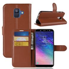 Samsung Galaxy A6 (2018) - Læder cover / pung - Brun