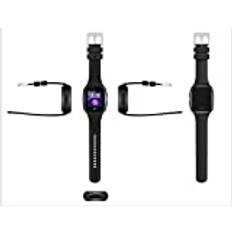 ELLBM 4G Smartklocka för barn, för pojkar, flickor, vattentät smartklocka, telefon med GPS-spårare, WiFi, video, telefonsamtal, SOS-kamera, pusselspel, armbandsur, GPS-klocka för barn (LT31-BK)
