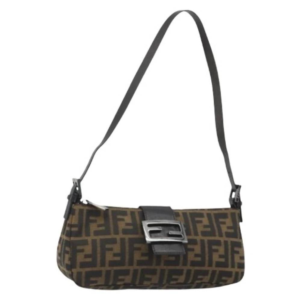 Fendi Vintage Pre-owned Zucca Canvas Skuldertaske - Vintage - Dame - Brun - ONE SIZE - Uld