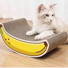 Klösbräda för katt, klösbräda i wellpapp för inomhuskatter, klösplatta i kartong med premium klöstexturdesign - Multifärgad (banan,Grön lök,morot)