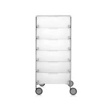 Kartell - Mobil 6 Drawers with Wheels Ice - Hurtsar - Atonio Citterio,Oliver Löw - Vit - Metall/Plast