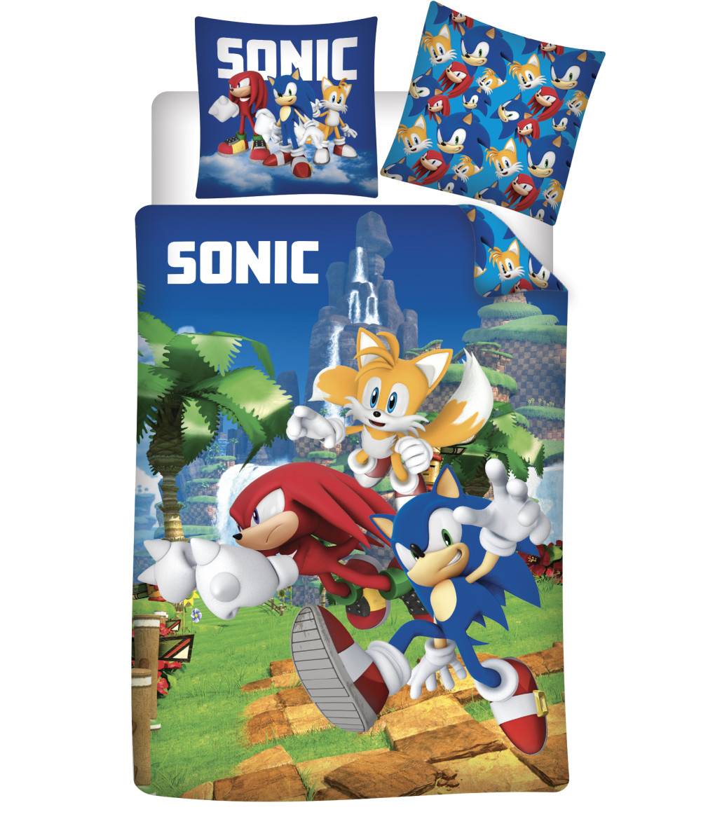 Sonic the Hedgehog Speedy Dreams påslakan 140x200 cm, 70x90 cm