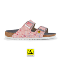 Birkenstock Pro Arizona ESD sandal smal bredde pink blomster