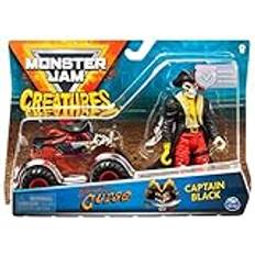 Monster Jam Pirate's Curse 1:64 skala monster truck och kapten svarta varelser actionfigur set