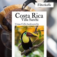 Costa Rica, natural, yellow honey, Villa Sarchi, friskristet kaffe, hele bønner 250 gr