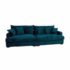 Chelsey flydersofa | 3 personers sofa grøn velour