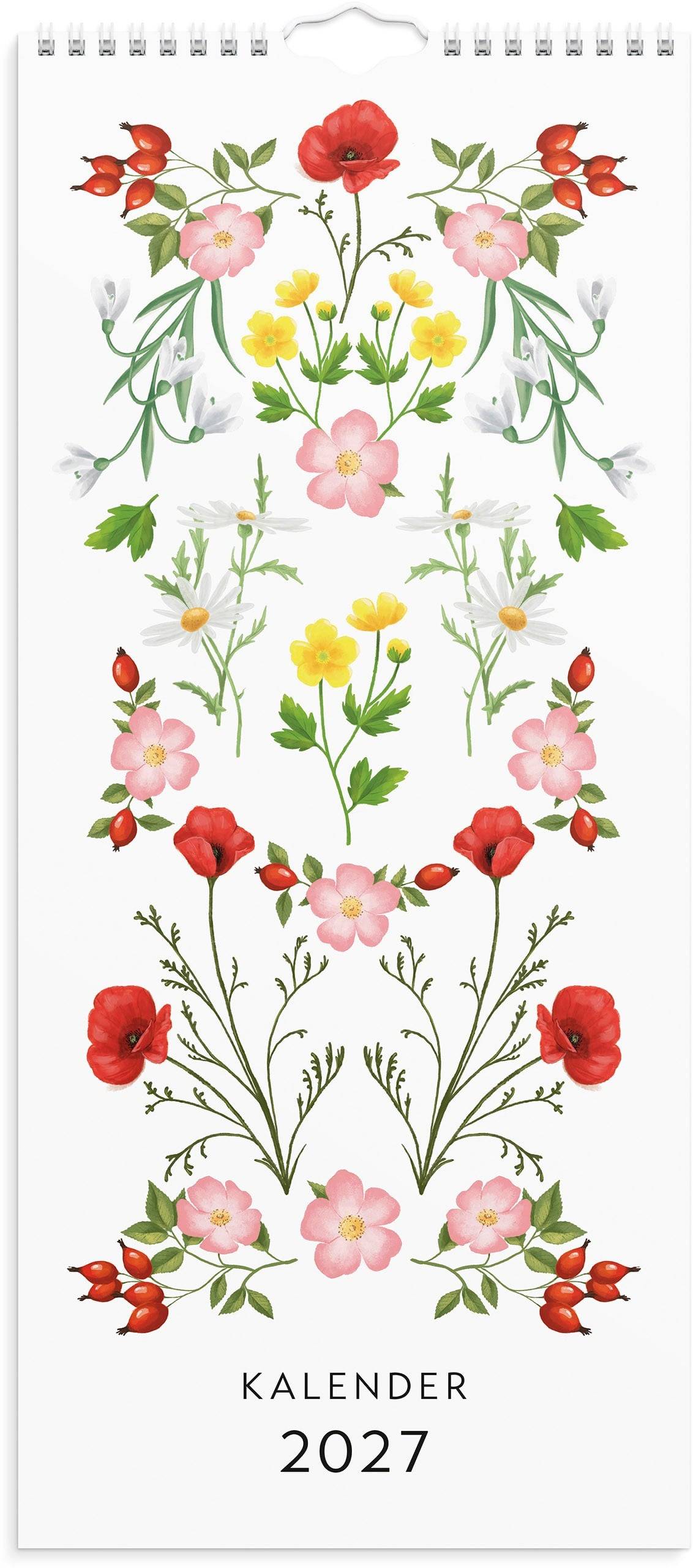 Almanacka Burde Väggkalender Lilla Blomsterkalendern