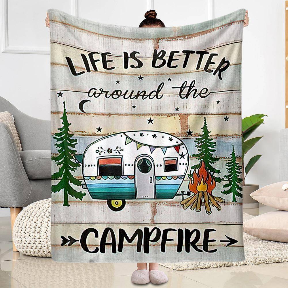 Campfire Life Adventure-filtar passar bra i vardagsrum och är därför ett idealiskt val för utomhusresor och presenter.
