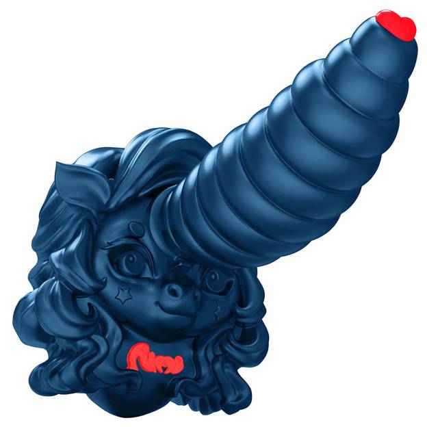 SuperLove Giant Unicorn Dildo Blue