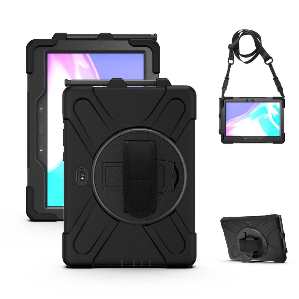 Stöttåligt Hybridskal med axelrem Samsung Galaxy Tab Active4 Pro Svart