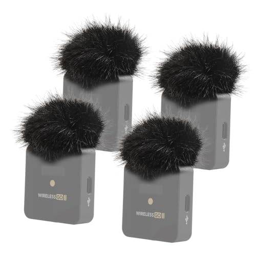 YOUSHARES Furry Främre vindruteskydd, mikrofonskydd, kompatibelt med Red Wireless Go II/Me/Pro (4 st)