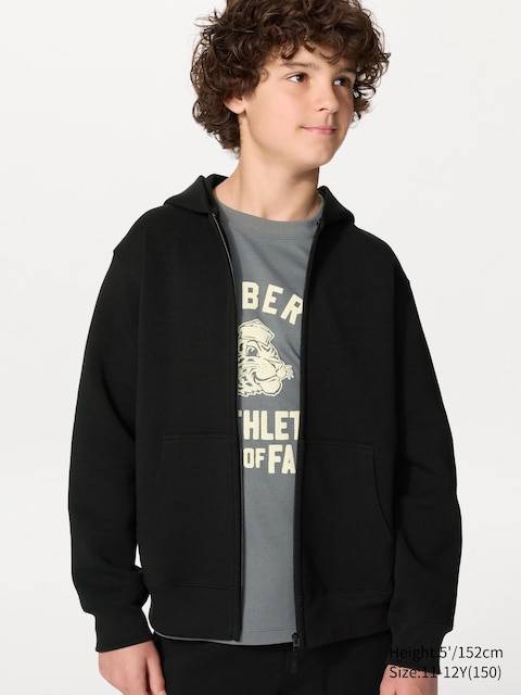 Uniqlo - Dry Sweat Full-zip Hoodie - Black - 3-4 Years (110cm)