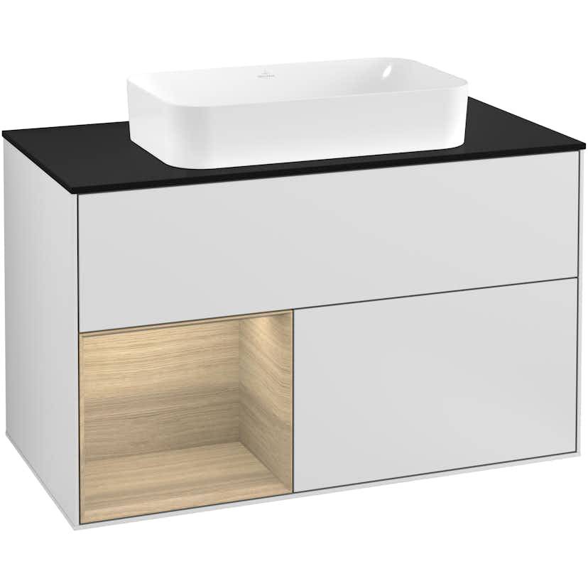 Tvättställsskåp Villeroy & Boch Finion med 2 Lådor Hylla och Bänkskiva för Fristående Tvättställ
