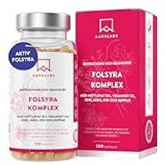 Folsyra för kvinnor som vill bli gravida | Kosttillskott för graviditet folsyra 400 mcg | Vitaminer för graviditet och amning | m. B-12, D-vit., zink, jod, koppar, järn-Prenatala vitaminer för kvinnor