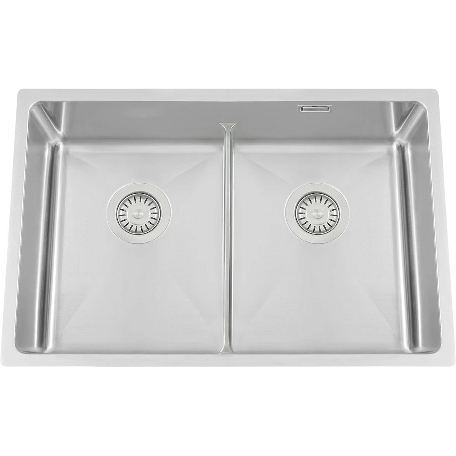 Diskho Nordic Tech Titan72 K X Nickel Rostfri Dubbel med Korgventil & Vattenlås