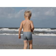 Petit Piao Badebukser Blå Mirage Med Råhvide Striber - Str. 18-24m 86/92cm