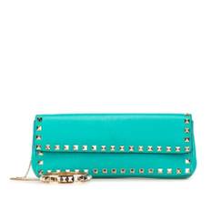 Valentino Vintage, Pre-owned, Dam, ONE Size, Pre-owned Laeder kuvertvskor - blue (ONE SIZE)