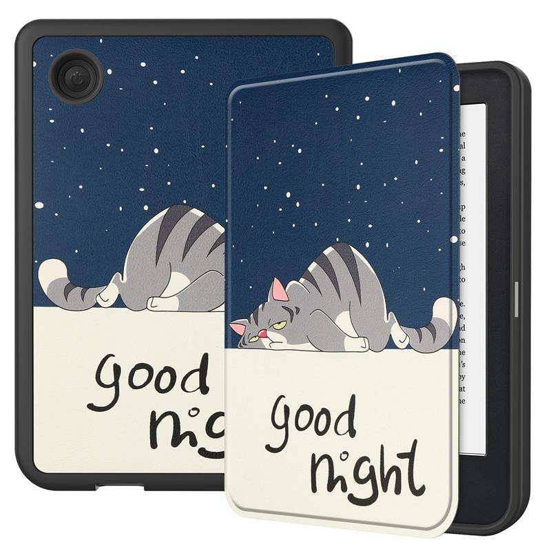 För Kobo Clara Colour N367/ BW 6tum 2026 Fodral Sött Enhörningsmålat Mjukt TPU-baksida E-läsare för Kobo Libra Color 2024 Fodral gray