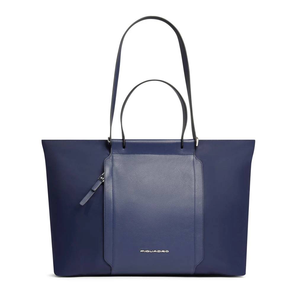 Piquadro Laptop Taske 15-6" - Tasker - Dame - Blå - ONE SIZE - Uld