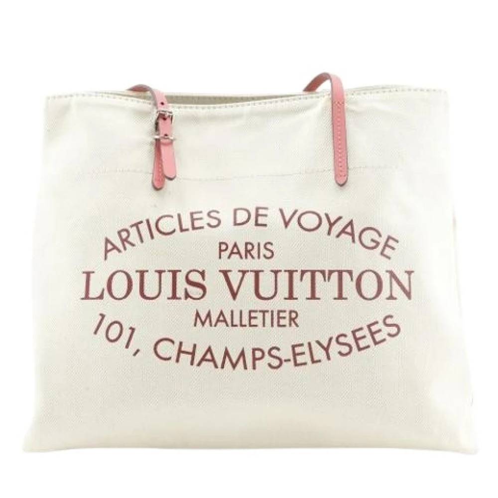 Louis Vuitton Vintage Pre-owned Canvas Tote Bag - Vintage - Dame - Hvid - ONE SIZE -