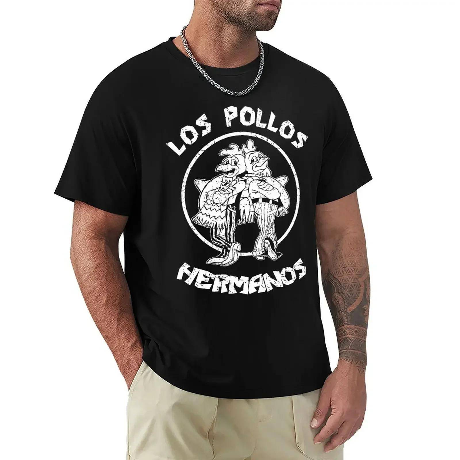 TV-serie Breaking Bad Los Pollos Hermanos T-shirts Mode Roliga Kycklingbröder Män Bomull Hög Kvalitet T-shirt Streetwear cm armégrön färg
