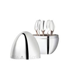 Christofle - Mood Skyline Japan espressosked (6-delar) - unisex - Silverpläterad metall - one size - Silverfärgad