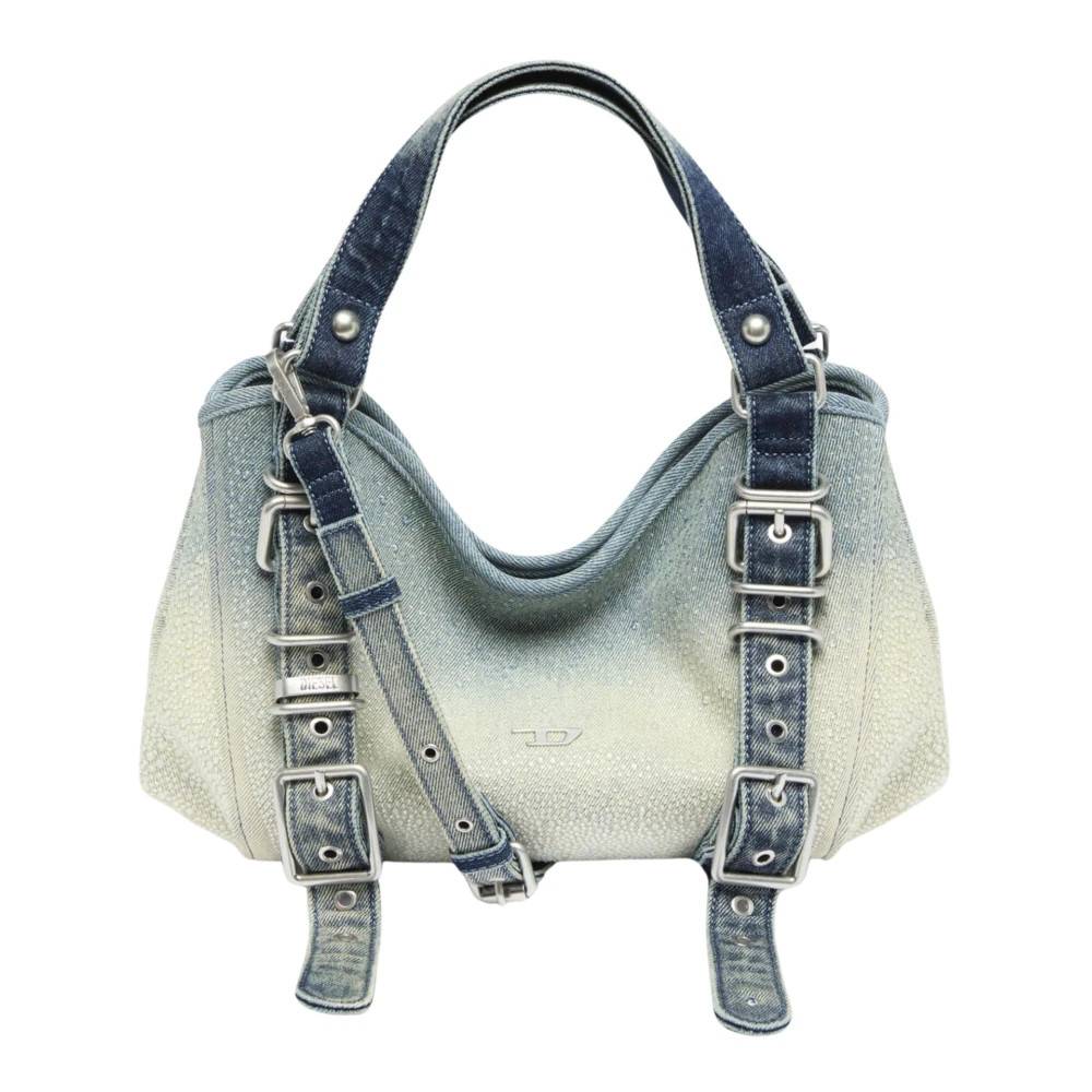 Diesel D-One Small Top-handle Bag - Tasker - Dame - Blå - ONE SIZE - Bomuld