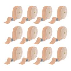 CINIO Taping Tape 25mm Stretchable Commercial Kinesiology Tape Breathable Water Repellent Sports Support Muscle Tape 25mmx5m 12 Rolls Skin Color
