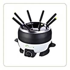 LITTLE BALANCE 8260 Happy Fondue 8-8 personer fondueapparat - högkapacitet, non-stick, 2 liter - effekt 800 W - svart och vit