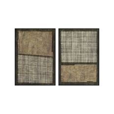 Modern Urban Väggkonst i Brunt och Svart - 100 x 4 x 140 cm (Set om 2)