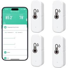 OBOSOE trådløst termometer og hygrometer – WiFi temperatur- og fugtighedsmåler med app-meddelelse og fjernovervågning