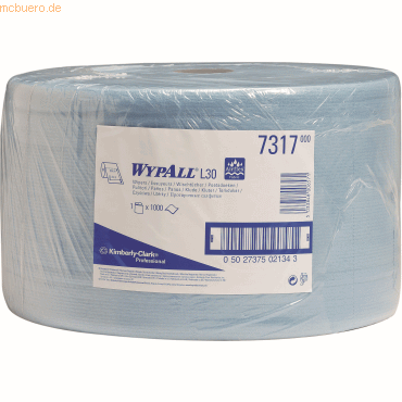 Wypall Wischtücher Wypall L20 Extra+ 2-lagig 38x23,5cm Großrolle blau