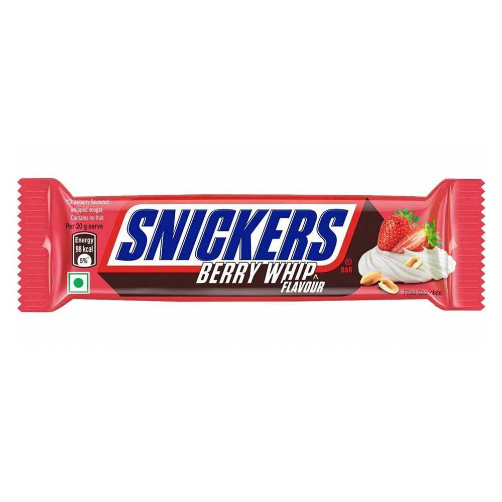 Snickers Berry Whip – chokladbar med jordgubbssmak 40 g