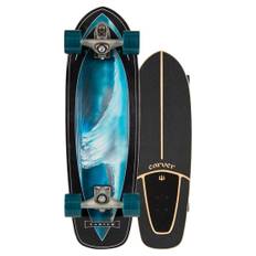 Carver Super Surfer 32" Surf Skateboard C7 Trucks - Black/Blue