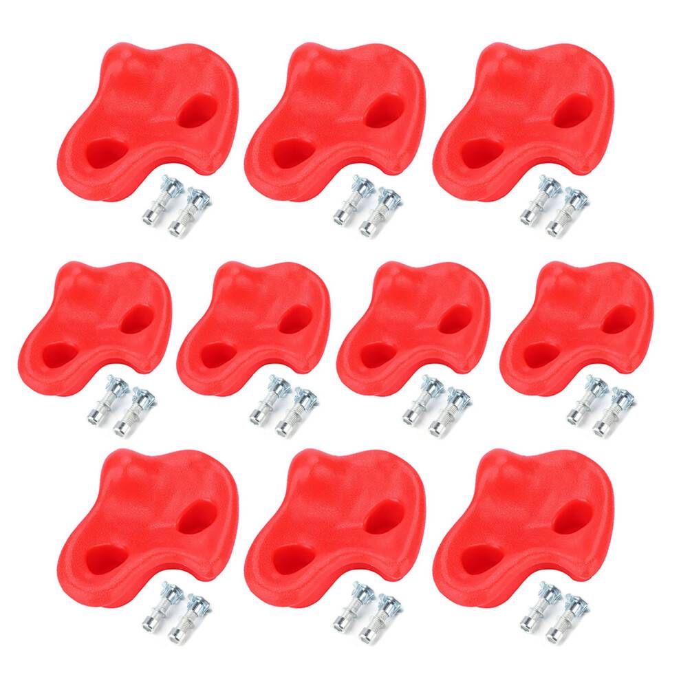 Klatregreb til børn og voksne, klatresten af høj kvalitet, holdbare plastikklatresten med monteringsdele, ergonomisk design, tekstureret overflade