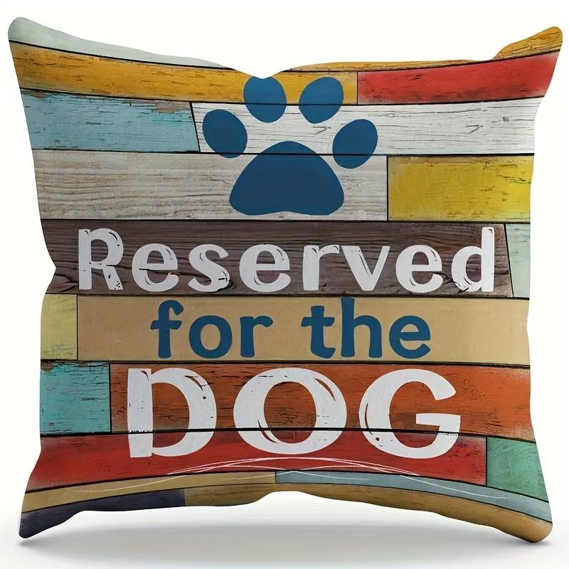 1pc, Humorous Dog Throw Pillow Cover, Dog-themed Decoration For Sofa And Bed, Ideal For Dog Enthusiasts, Short In Sizes 16 X 16 Inches, 18 X 18 Inches, And 20 X 20 Inches, Excluding Pillow Insert